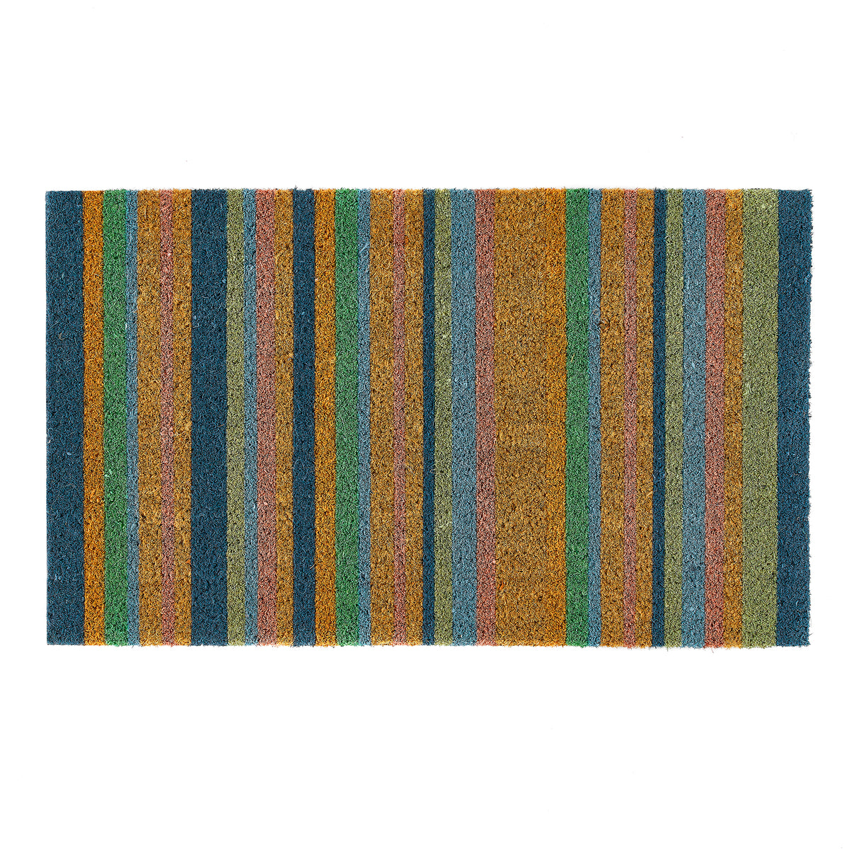 My Mat Printed Coir Blue Stripe Doormat