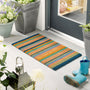 My Mat Printed Coir Blue Stripe Doormat