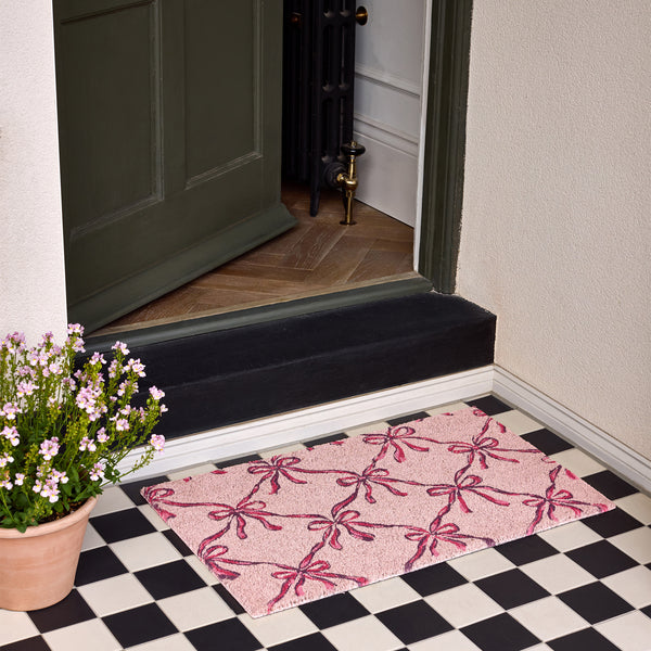 My Mat Printed Coir Blush Bows