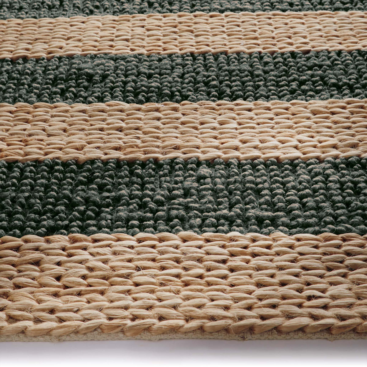 Origin Bondi Jute Stripe Natural Bottle Green