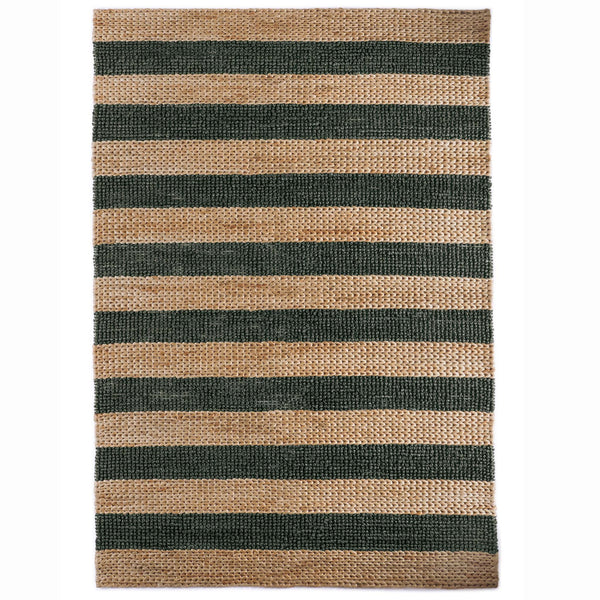 Origin Bondi Jute Stripe Natural Bottle Green