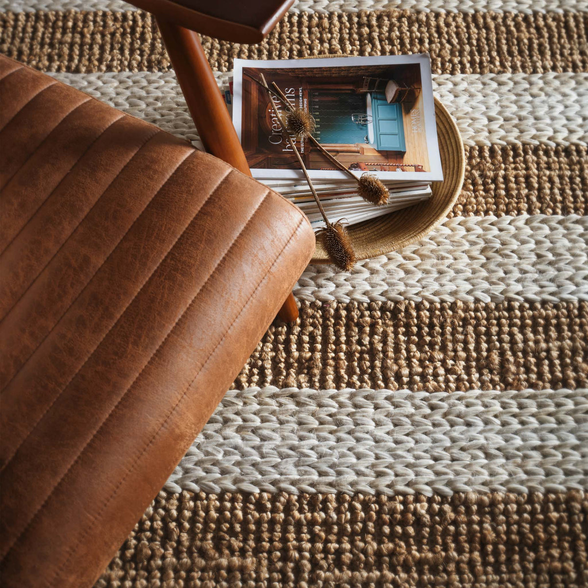 Origin Bondi Jute Stripe Cream Natural
