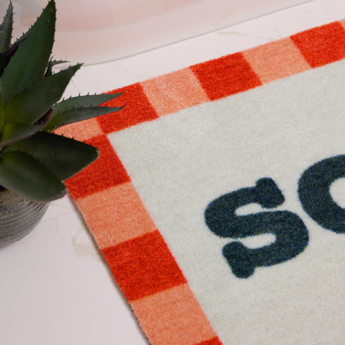 Dip & Drip Nylon Printed Bathroom Bright Soak Border