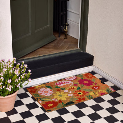 My Mat Printed Coir Bright Blooms