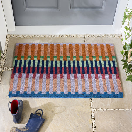 MadeBeyond Printed Coir Bright Broken Stripe