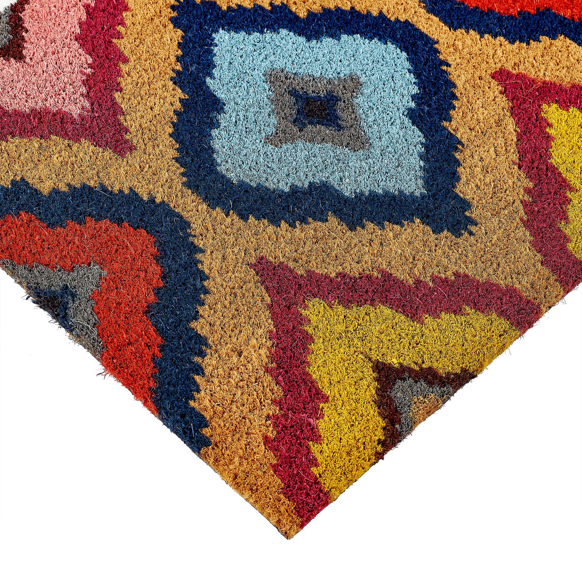 My Mat Printed Coir Bright Ikat Doormat