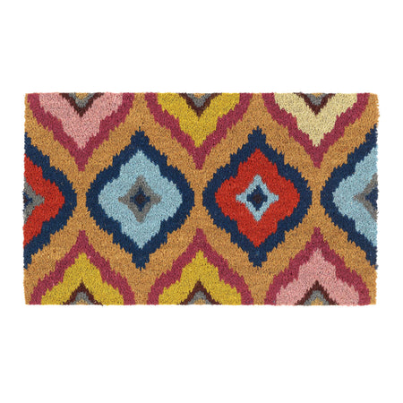 MadeBeyond Printed Coir Bright Ikat Doormat
