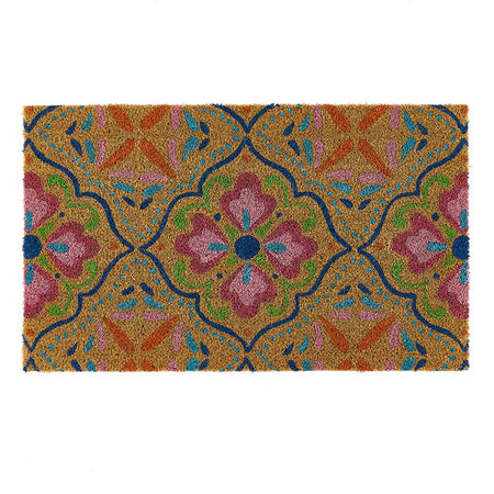 MadeBeyond Printed Coir Bright Tile Doormat