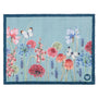 Butterfly Garden Blue Doomat- 100% recycled cotton doormat featuring a wildflower garden and butterflies.