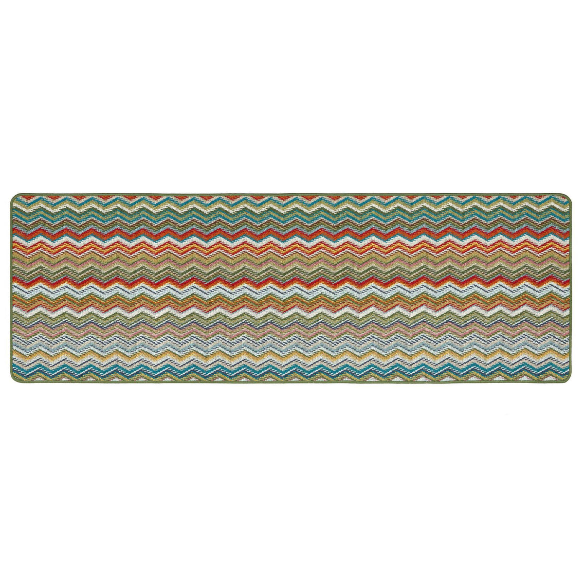 My Mat Stain Resistant Candy Multi Green Zigzag