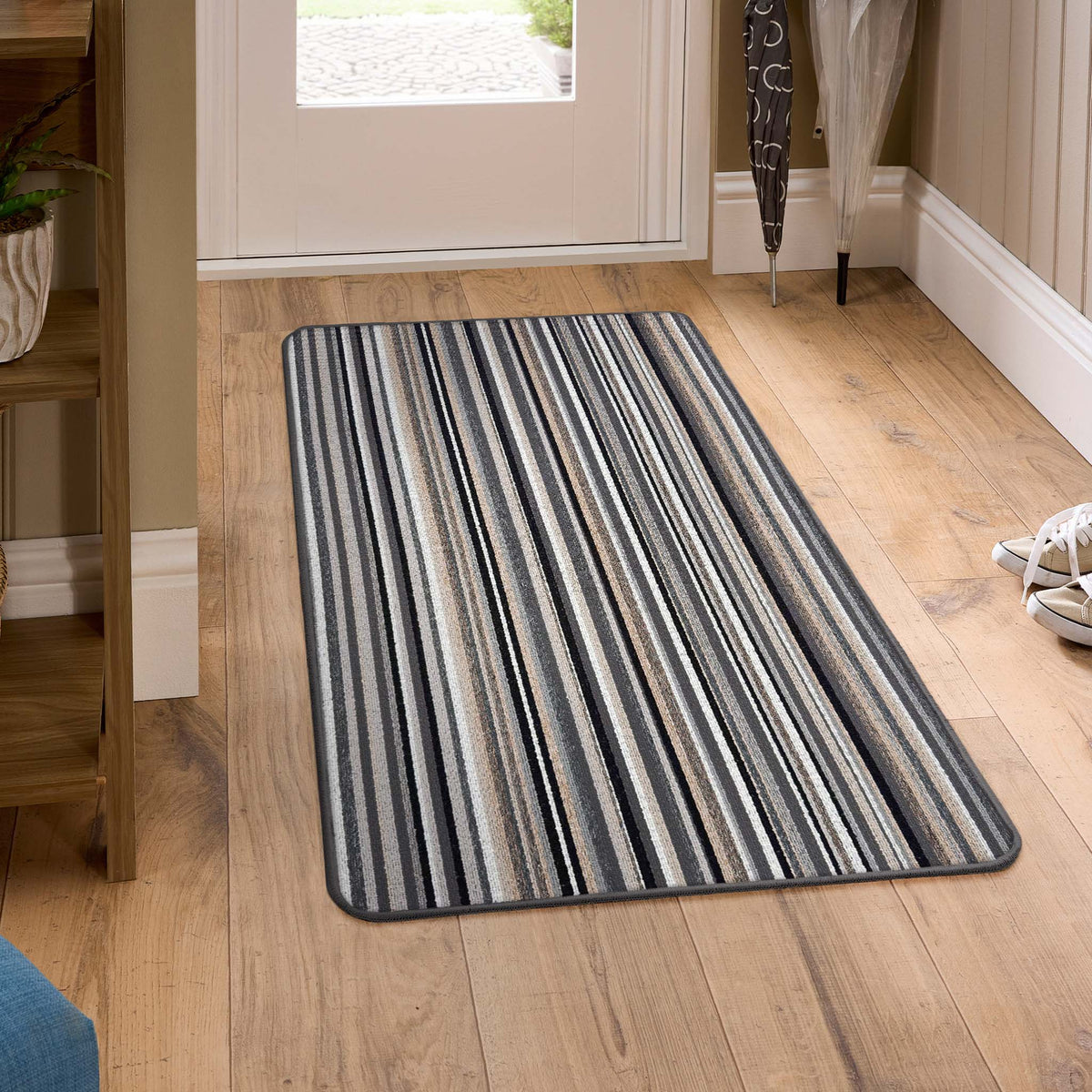 My Mat Stain Resistant Candy Multi Monochrome Stripe