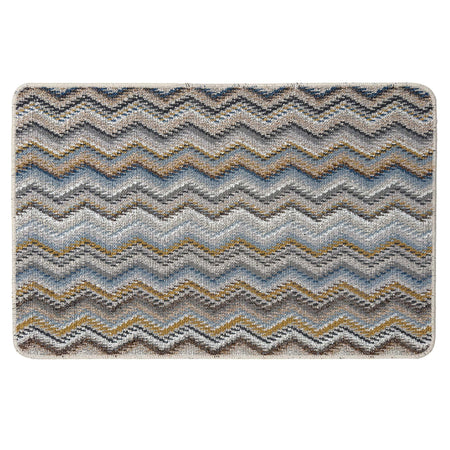 MadeNorth Stain Resistant Candy Multi Natural Zigzag Doormat