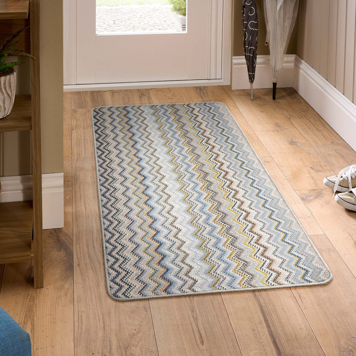 My Mat Stain Resistant Candy Multi Natural Zigzag Doormat