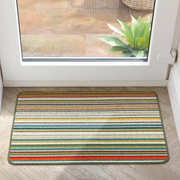 My Mat Stain Resistant Candy Multi Green Stripe