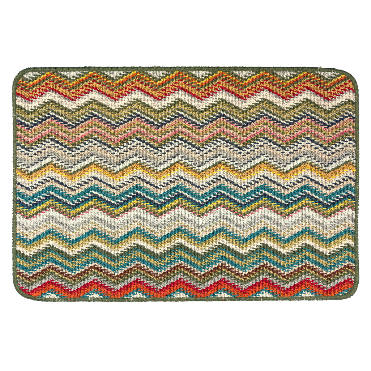 My Mat Stain Resistant Candy Multi Green Zigzag