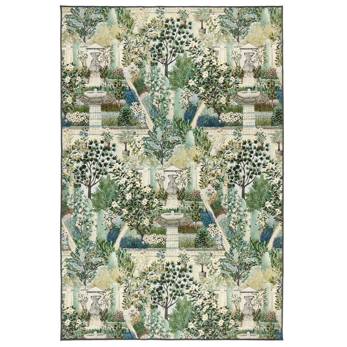 Sanderson By Highgrove x Hug Rug Eco-Washable Carpet Garden Sanctuary with a nature inspired pattern.