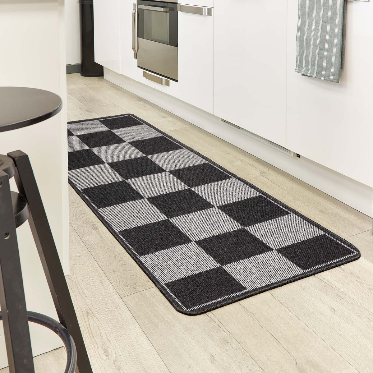My Mat Stain Resistant Checkerboard Charcoal