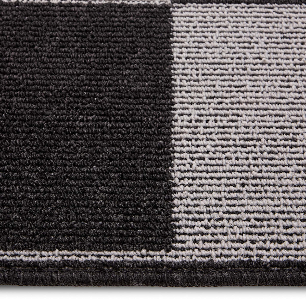 My Mat Stain Resistant Checkerboard Silver & Charcoal Doormat- Washable doormat featuring a checkboard pattern.