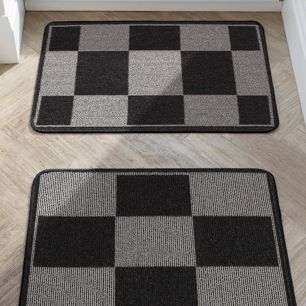My Mat Stain Resistant Checkerboard Charcoal