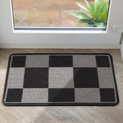 My Mat Stain Resistant Checkerboard Charcoal