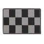 My Mat Stain Resistant Checkerboard Silver & Charcoal Doormat- Washable doormat featuring a checkboard pattern.
