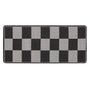 My Mat Stain Resistant Checkerboard Silver & Charcoal Doormat- Washable doormat featuring a checkboard pattern.