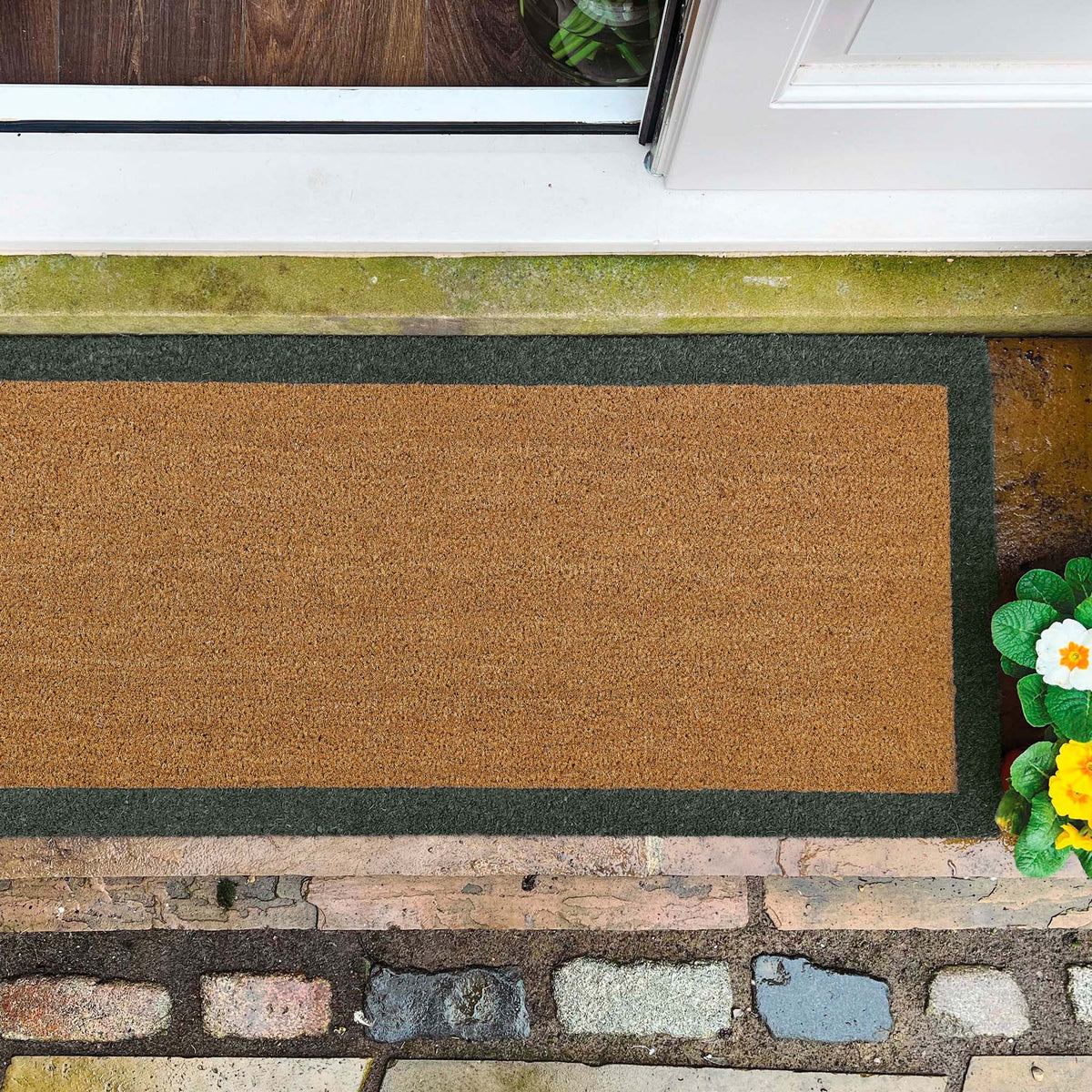 My Mat Printed Coir Border Green