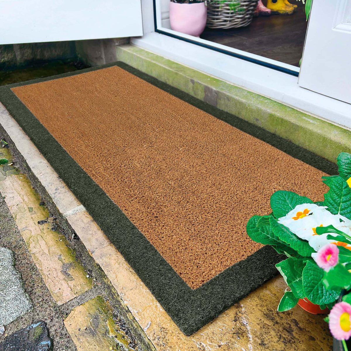 My Mat Printed Coir Border Green