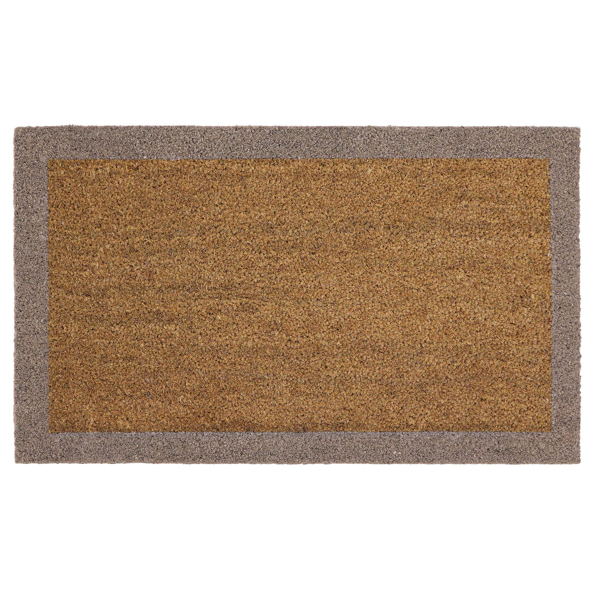 My Mat Printed Coir Border Taupe