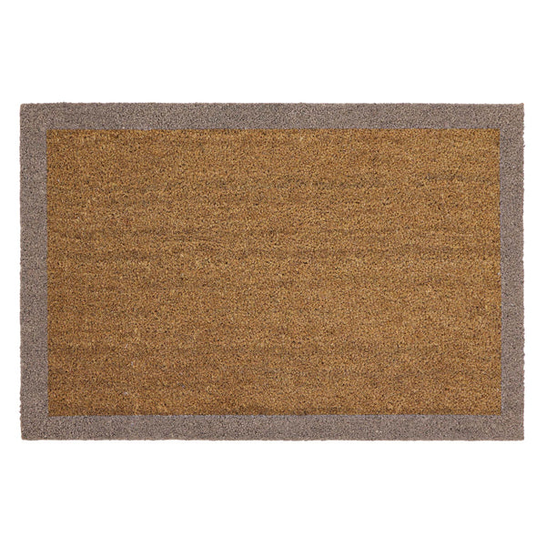 My Mat Printed Coir Border Taupe