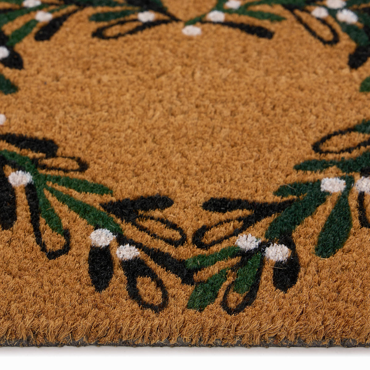 My Mat Printed Coir Mistletoe Heart