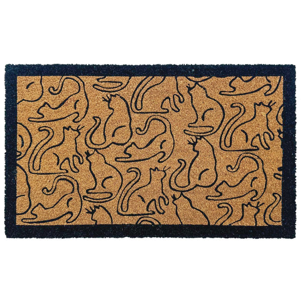 My Mat Printed Coir Outline Cats