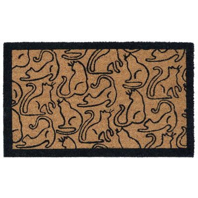 My Mat Printed Coir Outline Cats