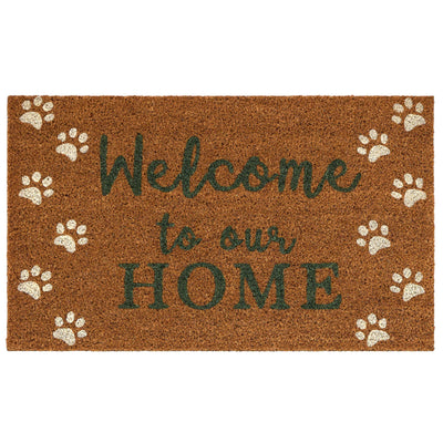 My Mat Printed Coir Welcome Paws Doormat
