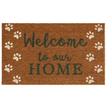 MadeBeyond Printed Coir Welcome Paws Doormat