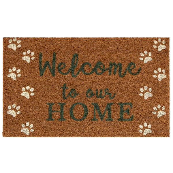 My Mat Printed Coir Welcome Paws Doormat