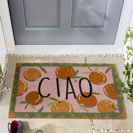 MadeBeyond Printed Coir Ciao Orange
