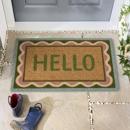MadeBeyond Printed Coir Hello Scallop
