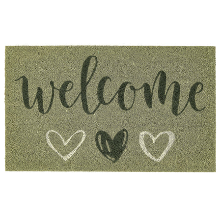 MadeBeyond Printed Coir Welcome Sage