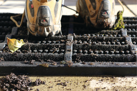 Close-up of Coir Scraper Black Doormat. 