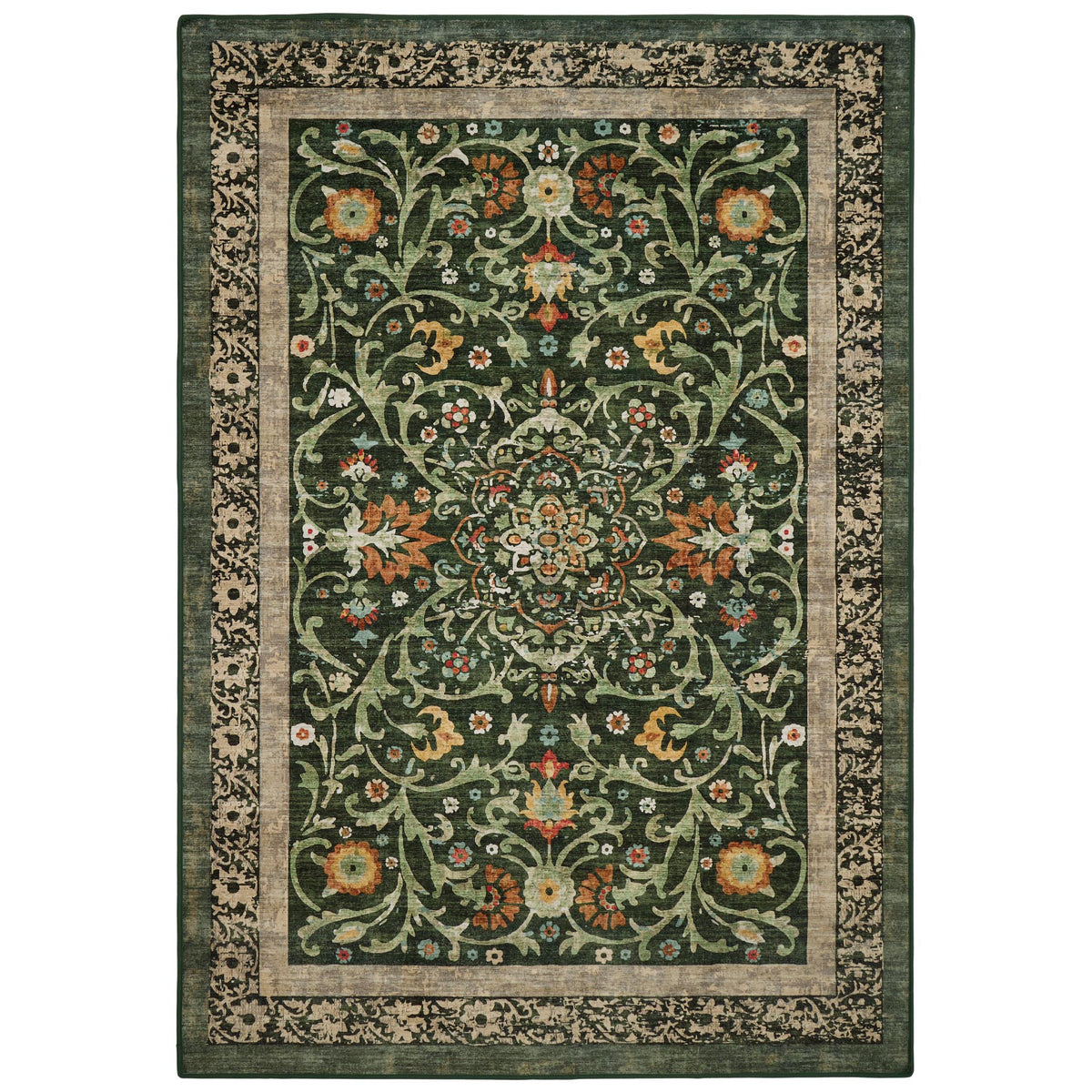 Hug Rug Eco-Washable Country Paisley Green