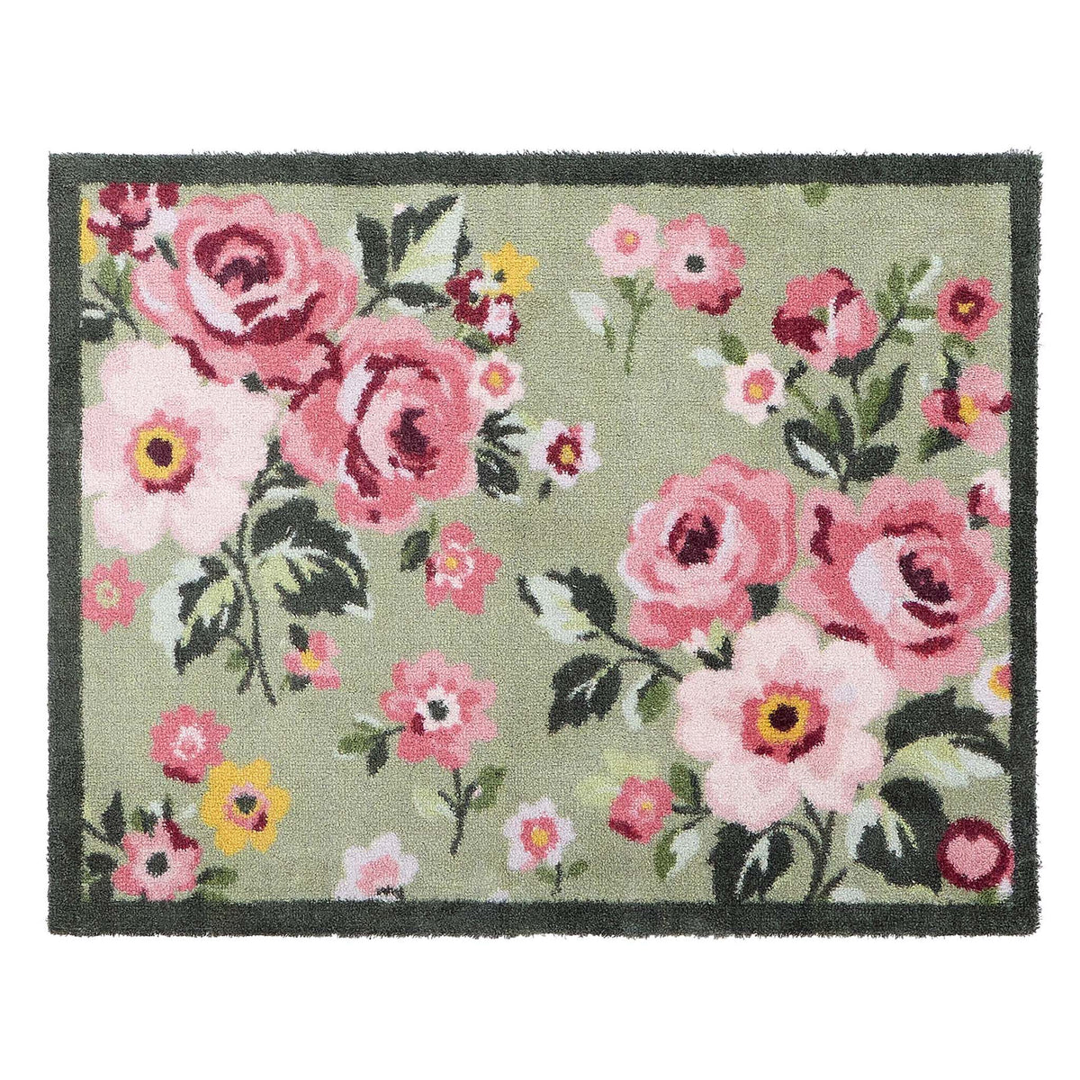 Country Rose Floral Doormat- 100% recycled cotton doormat featuring florals.