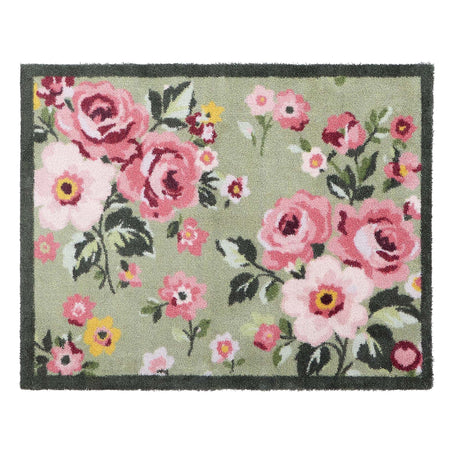 Country Rose Floral Doormat- 100% recycled cotton doormat featuring florals.