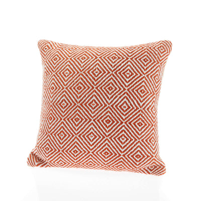 Hug Rug Woven Diamond Cushion Rust