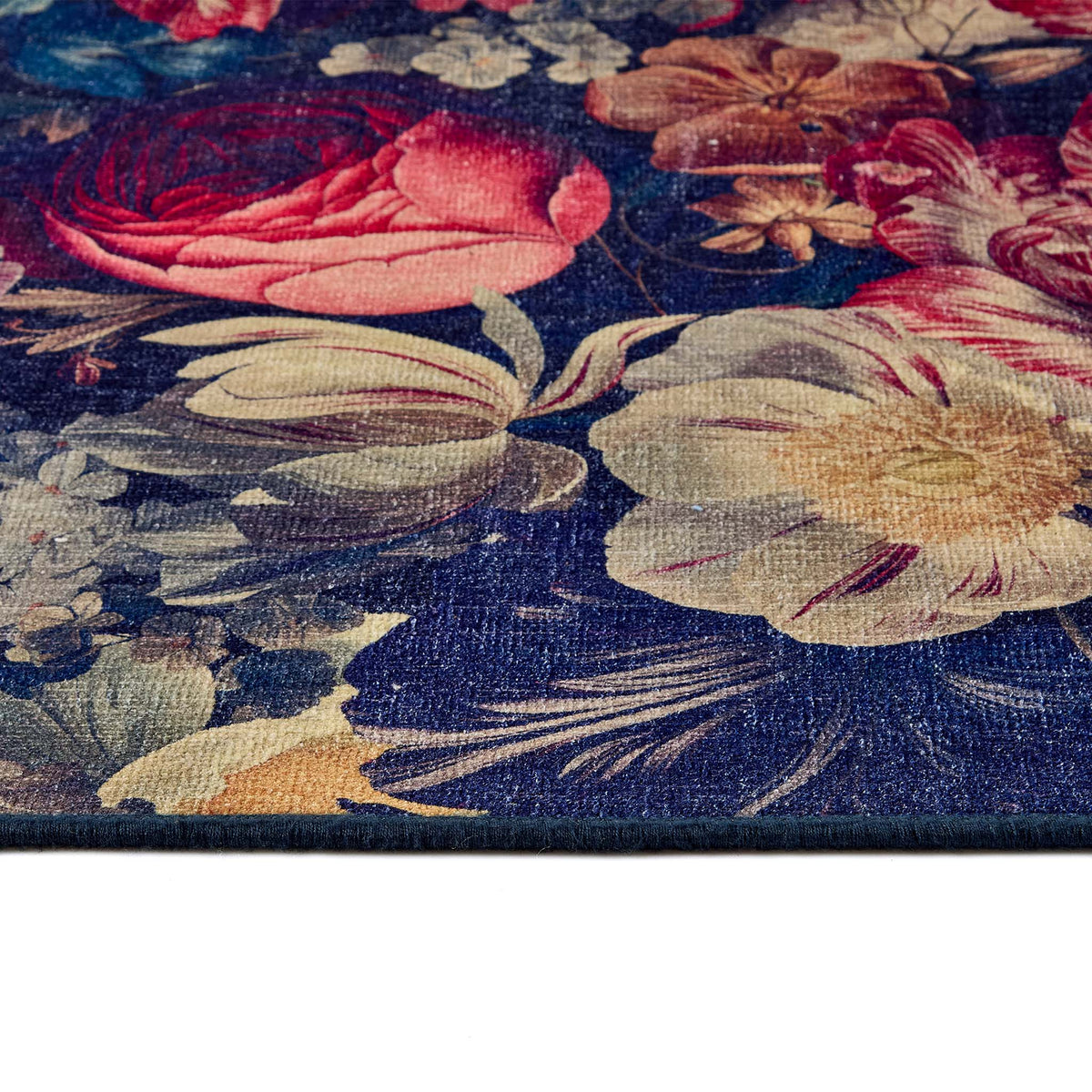 Huf Rug Hug Rug Eco-Washable Dark Florals - Phoenox Textiles