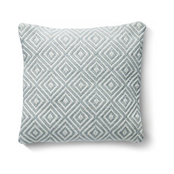 Hug Rug Woven Diamond Cushion Sky Grey