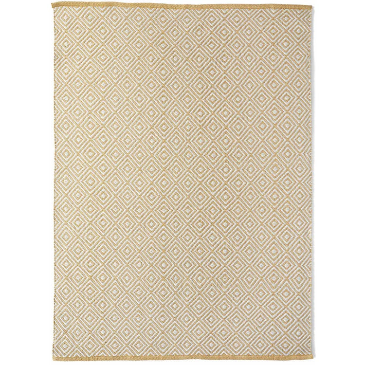 Hug Rug Woven Diamond Rug Gold