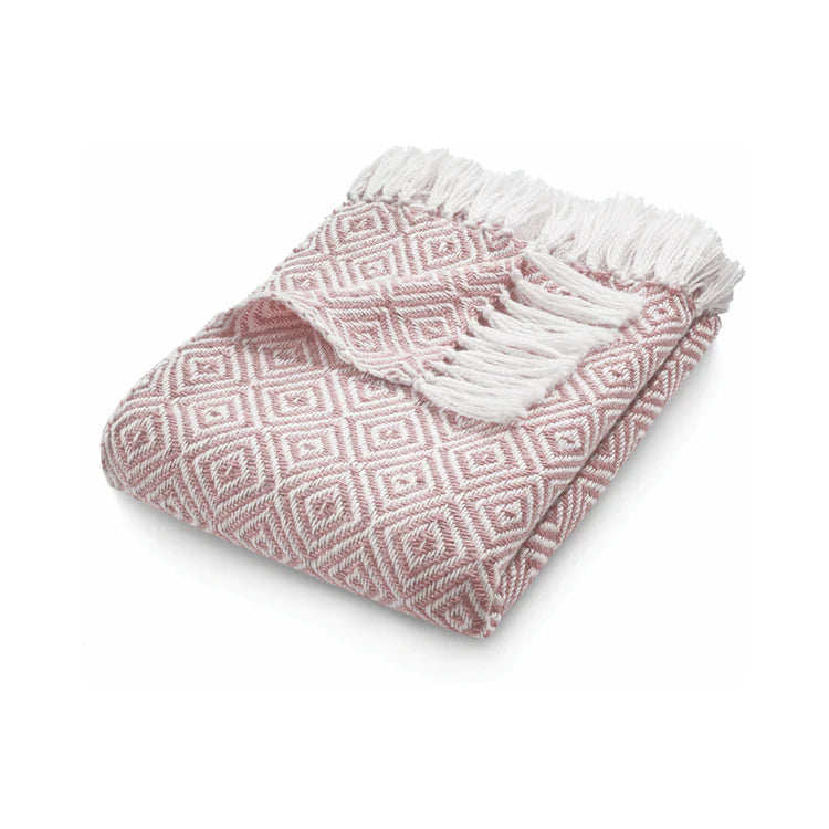 Hug Rug Woven Diamond Throw Rose