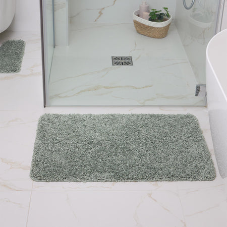 MadeNorth Shaggy Bath Fleck Green
