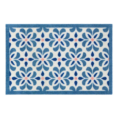 Dip & Drip Nylon Printed Bathroom Geo Blue Tile